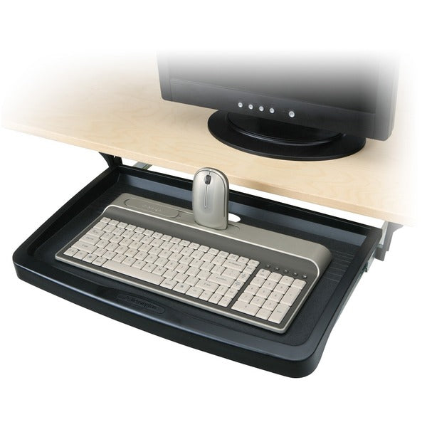 Kensington Standard Under Desk Keyboard Drawer - 2.3" (57.15 mm) Height x 20.8" (527.05 mm) Width x 13.2" (336.55 mm) Depth - Platinum - 1