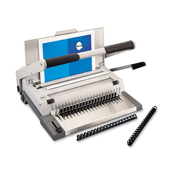 GBC CombBind C500 Binding Machine - CombBind, ZipBind, WireBind, ProClick - 450, 125, 85 Sheet(s) Bind - 20, 15 Punch - 5" (127 mm) x 16.50" (419.10 mm) x 16.75" (425.45 mm) - Gray