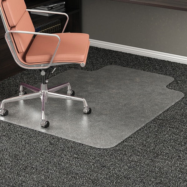 Deflecto RollaMat for Carpet - Carpeted Floor - 53" (1346.20 mm) Length x 45" (1143 mm) Width - Vinyl - Clear - 1 Each