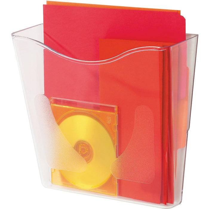 Deflecto Euro-Style DocuPocket - 1 Pocket(s) - 10" (254 mm) Height x 10.9" (276.10 mm) Width x 10.3" (260.35 mm) Depth - Clear - Plastic - 1 Each