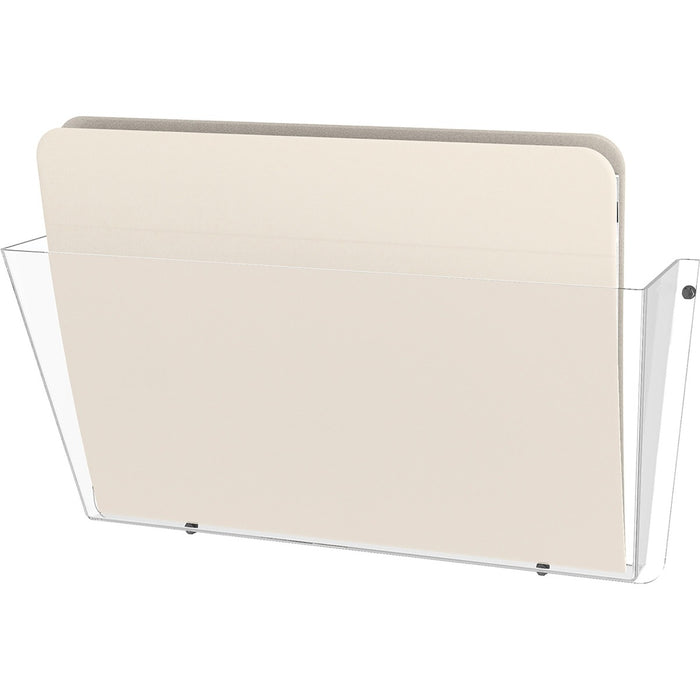 Deflecto Unbreakable DocuPocket - 1 Pocket(s) - 1 Compartment(s) - 6.5" (165.10 mm) Height x 14.5" (368.30 mm) Width x 3" (76.20 mm) Depth - Unbreakable - Clear - Plastic - 1 Each
