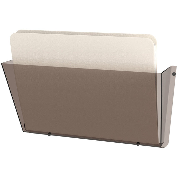 Deflecto Unbreakable DocuPocket - 1 Compartment(s) - 6.5" (165.10 mm) Height x 14.5" (368.30 mm) Width x 3" (76.20 mm) Depth - Unbreakable - Smoke - Plastic - 1 Each