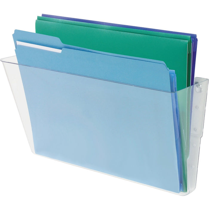 Deflecto EZ Link Stackable DocuPocket - 1 Compartment(s) - 7" (177.80 mm) Height x 13" (330.20 mm) Width x 4" (101.60 mm) Depth - Stackable - Clear - Plastic - 1 Each