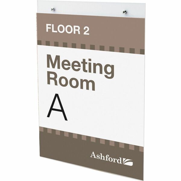 Deflecto Classic Image Wall Mount Sign Holder - 8.50" (215.90 mm) Width x 11" (279.40 mm) Height - Wall Mountable - Plastic - Clear - 1 Each
