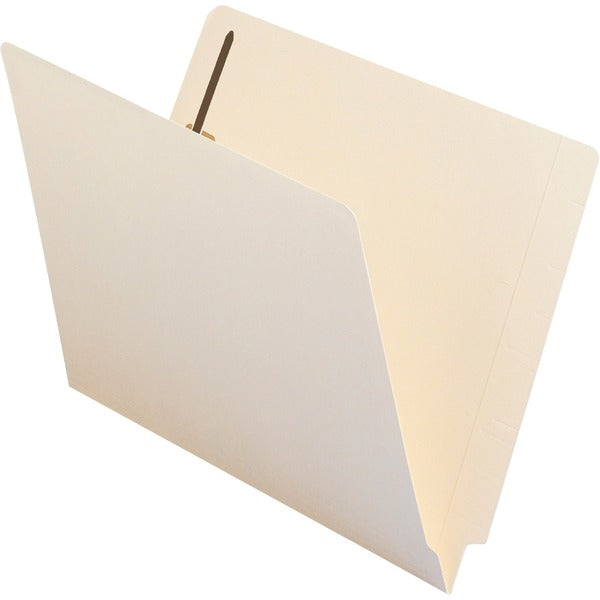 Smead Straight Tab Cut Letter Recycled Fastener Folder - 8 1/2" (215.90 mm) x 11" (279.40 mm) - 3/4" (19.05 mm) Expansion - 2 x 2B Fastener(s) - Pressboard - Manila - 10% Recycled - 50 / Box
