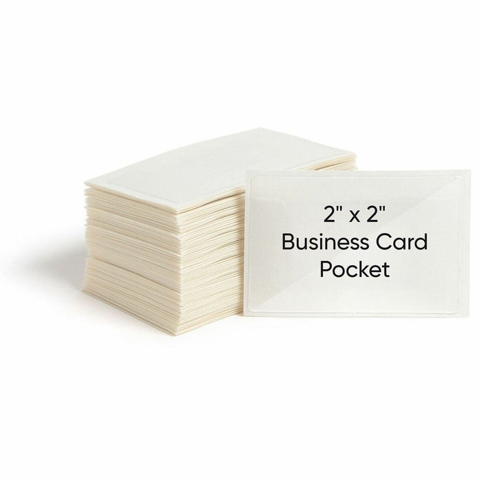 Smead Self-Adhesive Pockets - 3" (76.2 mm) Length - Clear - Poly - 100 / Box