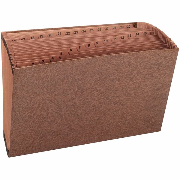 Smead Legal Recycled Expanding File - 8 1/2" (215.90 mm) x 14" (355.60 mm) - 7/8" (22.10 mm) Expansion - 31 Pocket(s) - Redrope - Reinforced Gusset - 30% Recycled - 1 Each