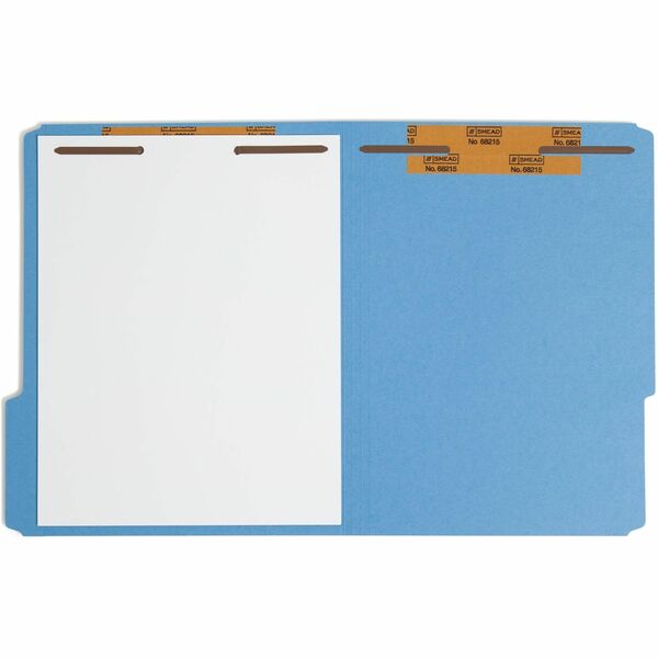 Smead Self-Adhesive Fasteners - 2" (50.80 mm) Size Capacity - for Folder - Reinforced, Self-adhesive, Durable - Brown - Steel - 100 / Box