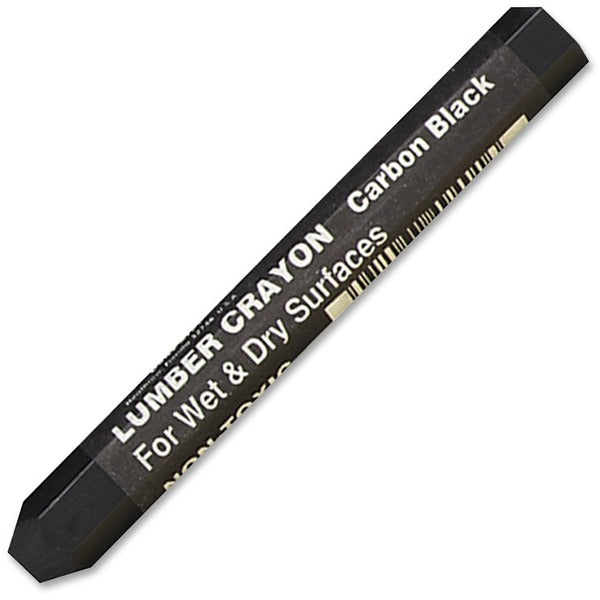 Dixon Lumber Crayons - 4.50" (114.30 mm) Length x 0.50" (12.70 mm) Diameter - Black - 1 Each