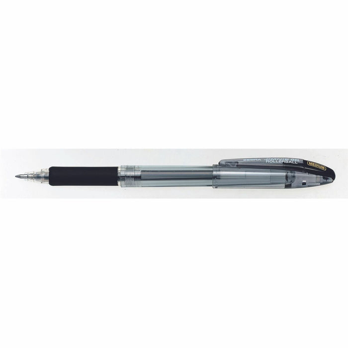 Zebra Pen Jimnie Soft Rubber Grip Gel Rollerball Pens - Black Ink - Water Based - Translucent Barrel - 1 Each