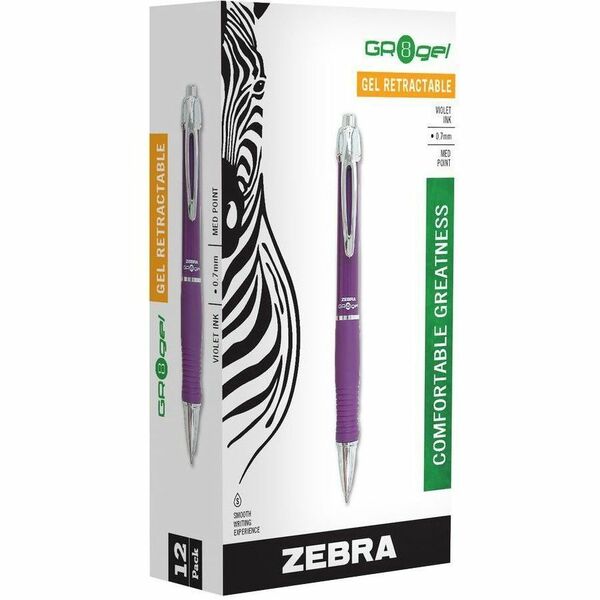 Zebra Pen Sarasa Dry X10 Gel Retractable RDI Pens - Medium Pen Point - 0.7 mm Pen Point Size - Retractable - Violet Gel-based Ink - Violet Barrel - 1 Each