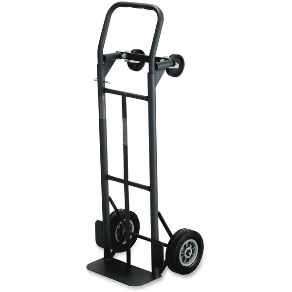 Safco Tuff Truck Convertible - 500 lb (226.80 kg) Load Capacity - 8" (203.20 mm) Caster Size - 18.5" (469.90 mm) Width x 12" (304.80 mm) Depth x 52" (1320.80 mm) Height - Steel Frame - Black - 1 Each