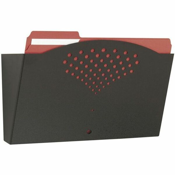 Safco Single Steel Wall Pocket - 1 Pocket(s) - 8.5" (215.90 mm) Height x 15" (381 mm) Width x 3" (76.20 mm) Depth - Mar Resistant, Durable, Sturdy - Powder Coated - Black - Steel - 1 Each