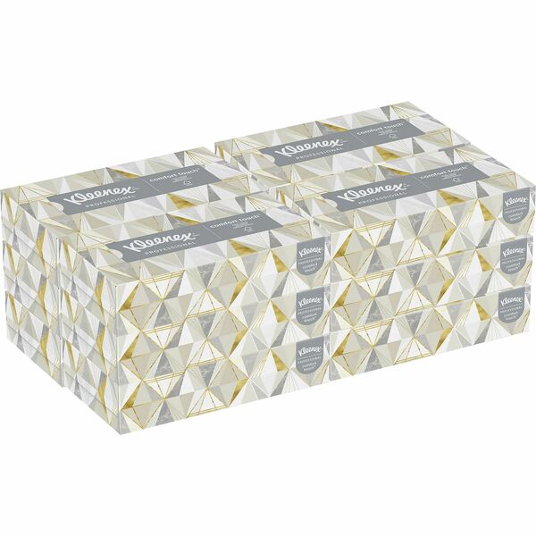 Kleenex Professional Facial Tissue for Business - Flat Box - 2 Ply - 8.30" (210.82 mm) Width x 7.80" (198.12 mm) Length - White - 125/Box - 12 / Carton