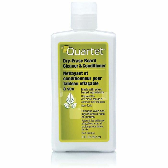 Quartet Whiteboard Cleaner/Conditioner - 236.59 mL - Used as Ink Remover, Stain Remover, Ghost Remover - Non-toxic, Low Odor - White - Silicon - 1 Each