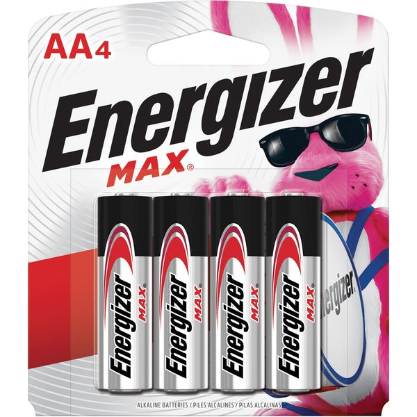 Energizer Max Alkaline AA Batteries - For Multipurpose, Digital Camera, Toy - AA - 1150 mAh - 1.5 V DCsapceShelf Life - 4 / Pack