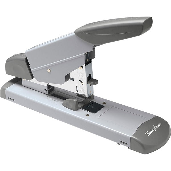 Swingline Heavy-Duty Stapler - Staples Upto 160 Sheet of 20lb Paper - Holds Upto 210 Staple - Full Strip - 2.63" (66.68 mm) Throat Depth - Platinum - Metal - 1 Each