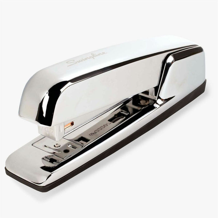 Swingline 747 Polished Chrome Stapler - Staples Upto 25 Sheet of 20lb Paper - Holds Upto 210 Staple - Full Strip - Staple Size: 1/4" (6.35 mm) - Silver Chrome - Metal, Die-cast - 1 Each