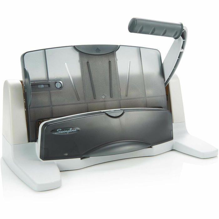 Swingline LightTouch Heavy-Duty Punch - 7 Punch Head(s) - 40 Sheet - 9/32" (7.14 mm) Punch Size - Gray