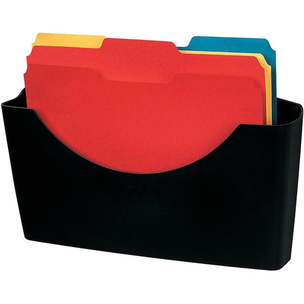 Fellowes Partition Additions™ File Pocket - 375 x Sheet - Compartment Size : 1.50" (38.10 mm) - 7.8" (196.85 mm) Height x 14" (355.60 mm) Width x 2.5" (63.50 mm) Depth - Adjustable - 99% Recycled - Dark Graphite - Plastic, Stainless Steel - 1 Each