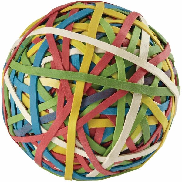 ACCO Rubber Band Ball - 0.75" (19.05 mm) Length x 0.13" (3.18 mm) Width - Assorted - 1 Each