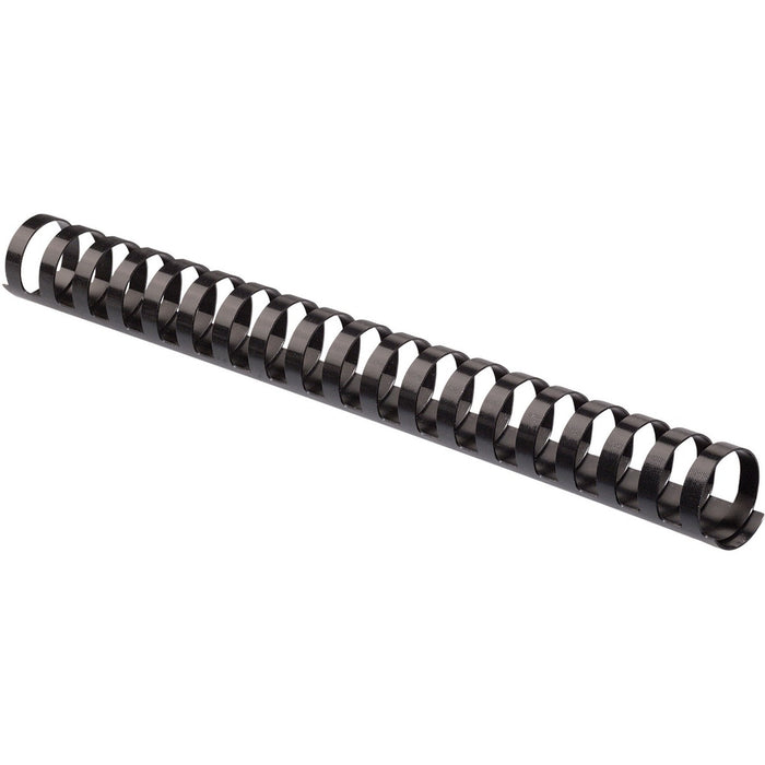 Fellowes Plastic Combs - Oval Back, 1-1/2" , 340 sheets, Black, 50 pk - 0.9" (22.4 mm) Height x 10.8" (273.1 mm) Width x 1.5" (38.1 mm) Depth - 1.5" (38.1 mm) Maximum Capacity - 340 x Sheet Capacity - 19 x Rings - Oval - Black - Plastic - 50 / Box