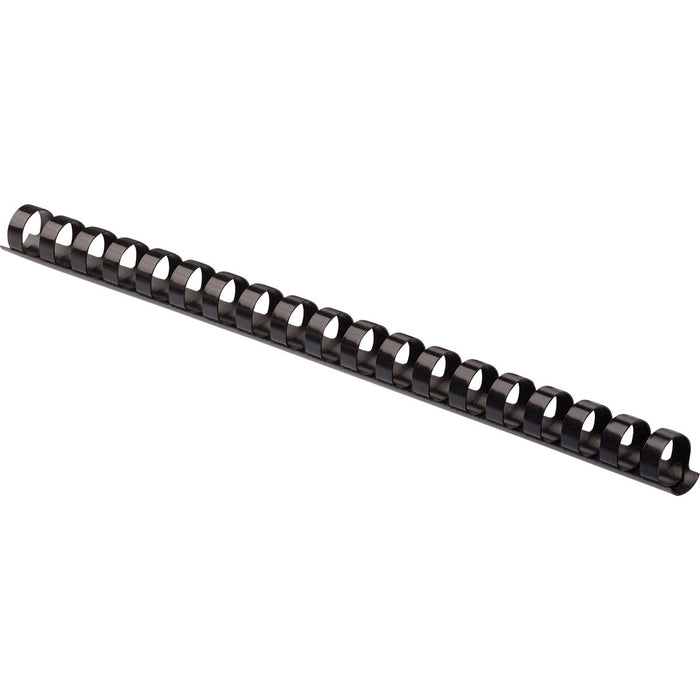 Fellowes Plastic Binding Combs - Black, 5/8" Diameter - 0.6" (16 mm) Height x 10.8" (273.1 mm) Width x 0.6" (16 mm) Depth - 0.6" (15.7 mm) Maximum Capacity - 120 x Sheet Capacity - For Letter 8 1/2" (215.90 mm) x 11" (279.40 mm) Sheet - Round - Black - Pl