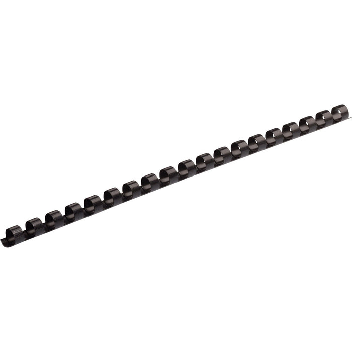 Fellowes Plastic Binding Combs - Black, 1/4" Diameter - 0.3" (6.4 mm) Height x 10.8" (273.1 mm) Width x 0.3" (6.4 mm) Depth - 0.3" (6.4 mm) Maximum Capacity - 20 x Sheet Capacity - For Letter 8 1/2" (215.90 mm) x 11" (279.40 mm) Sheet - 19 x Rings - Round