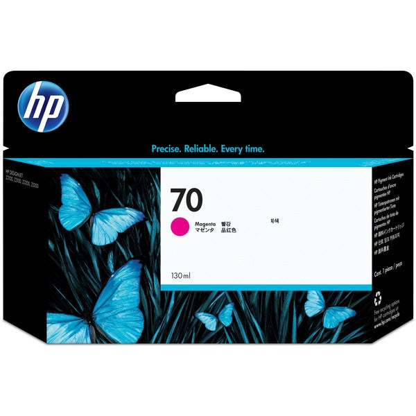 HP 70 (C9453A) Original Inkjet Ink Cartridge - Single Pack - Magenta - 1 Each - Inkjet - 1 Each