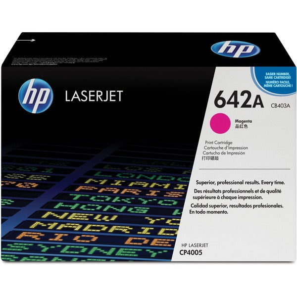 HP 642A (CB403A) Original Laser Toner Cartridge - Single Pack - Magenta - 1 Each - 7500 Pages