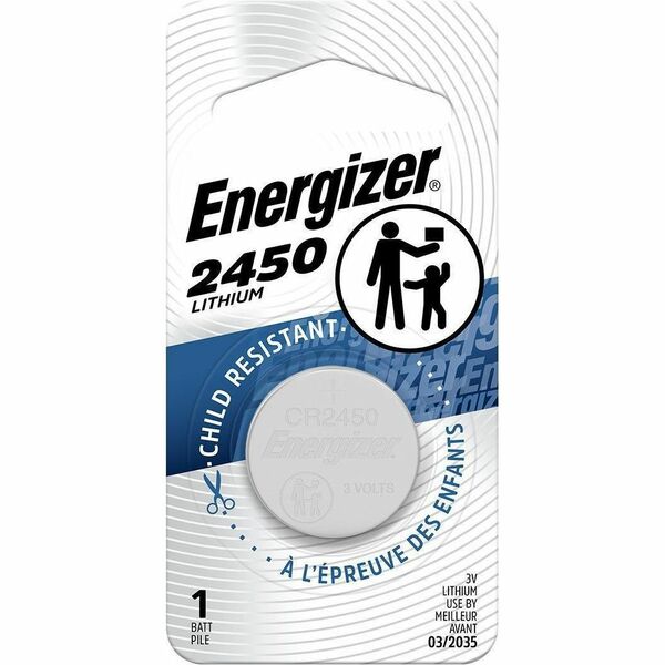 Energizer 2450 Lithium Coin Battery - For Heart Rate Monitor, Remote Control, Keyless Entry, Glucose Monitor, Toy, Game - 3 V DC - 1 / Pack