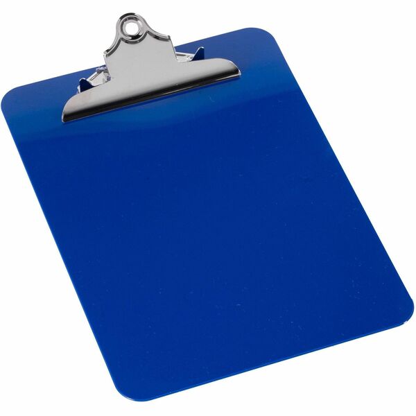 Nature Saver Recycled Plastic Clipboards - 1" Clip Capacity - 8 1/2" x 12" - Heavy Duty - Plastic - Blue - 1 Each