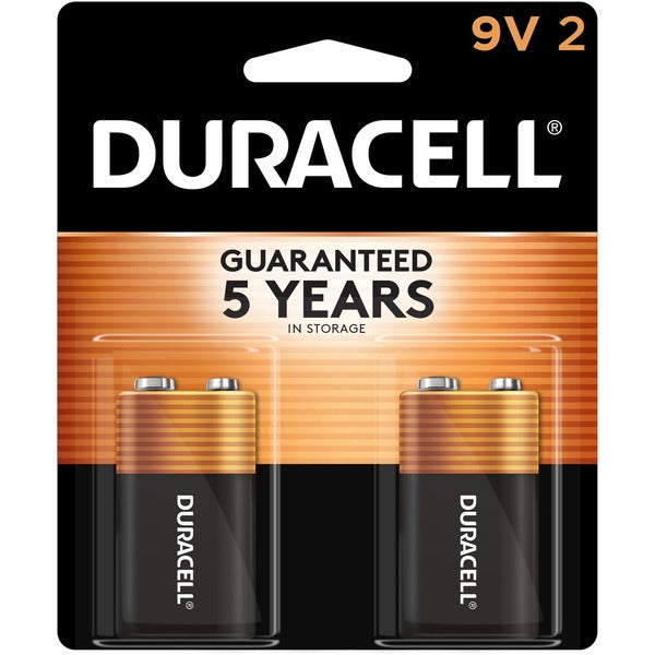 Duracell Coppertop Alkaline 9V Battery - MN1604 - For Multipurpose - 9V - 9 V DCsapceShelf Life - 2 / Pack