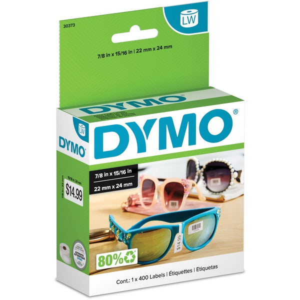 Dymo Label Writer Price Tag Labels - 7/8" (22.23 mm) Width x 2" (50.80 mm) Length - Permanent Adhesive - Direct Thermal - White - 400 / Roll