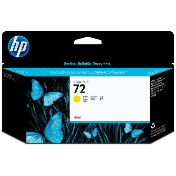 HP 72 (C9373A) Original Inkjet Ink Cartridge - Single Pack - Yellow - 1 Each - Inkjet - 1 Each