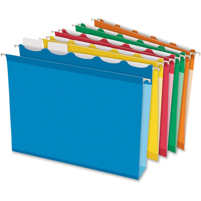 Pendaflex Letter Recycled Hanging Folder - 8 1/2" (215.90 mm) x 11" (279.40 mm) - 2" (50.80 mm) Expansion - 2" (50.80 mm) for Folder - Pressboard - Assorted - Reinforced - 10% Recycled - 20 / Box