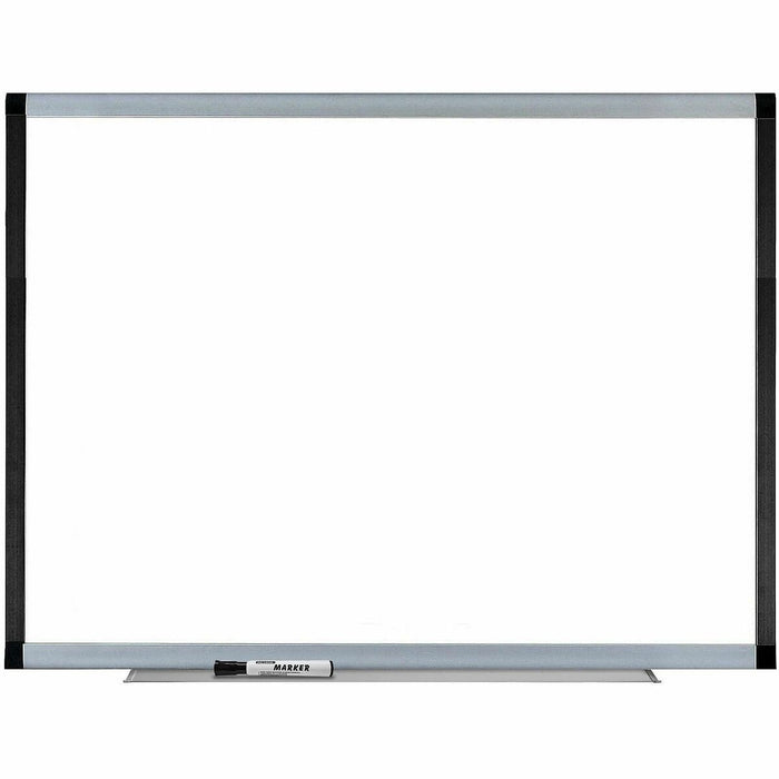 Lorell Signature Series Magnetic Dry-erase Markerboard - 48" (121.92 cm) Width x 36" (91.44 cm) Height - Porcelain Surface - Silver, Ebony Frame - Magnetic - 1 Each