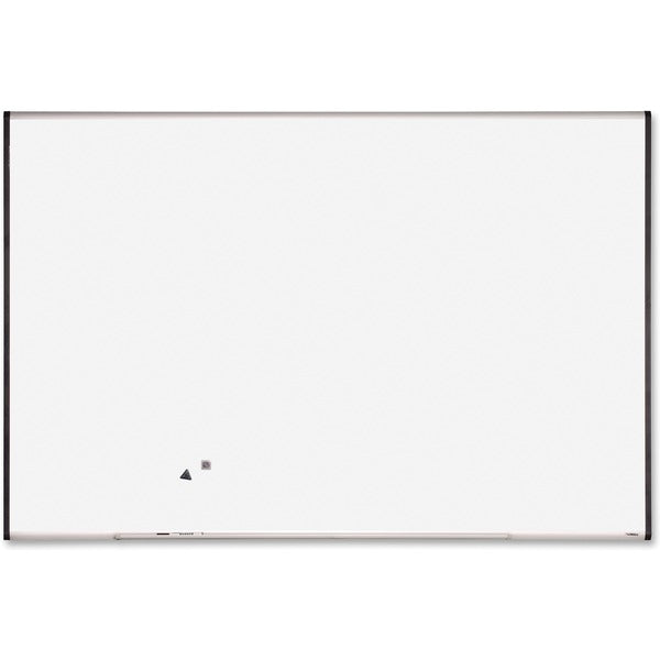Lorell Signature Series Magnetic Dry-erase Markerboard - 72" (1828.80 mm) Width x 48" (1219.20 mm) Height - Coated Steel Surface - Silver, Ebony Frame - Magnetic - 1 Each