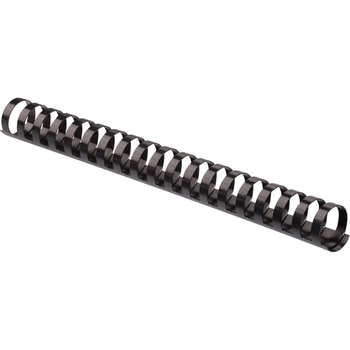 Fellowes Plastic Binding Combs - Black, 3/4" Diameter - 0.7" (19 mm) Height x 10.8" (273.1 mm) Width x 0.7" (19 mm) Depth - 0.7" (19 mm) Maximum Capacity - 150 x Sheet Capacity - For Letter 8 1/2" (215.90 mm) x 11" (279.40 mm) Sheet - 19 x Rings - Round -