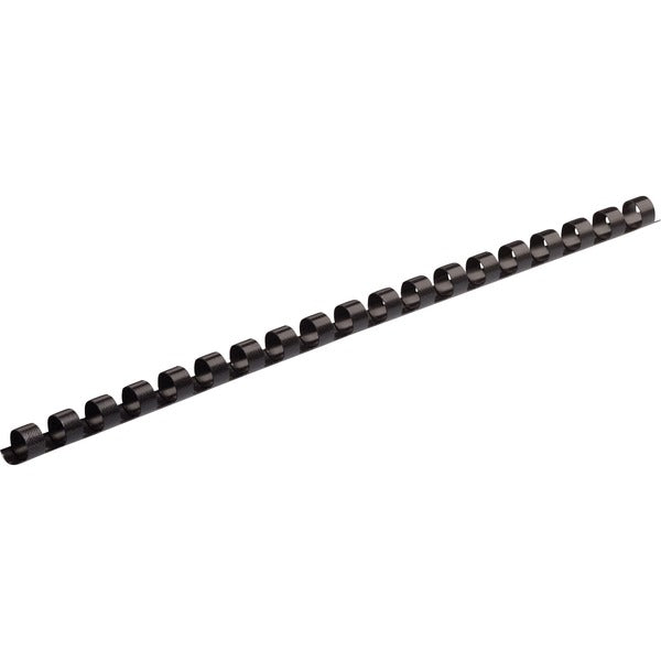 Fellowes Plastic Binding Combs - Black, 5/16" Diameter - 0.3" (7.9 mm) Height x 10.8" (273.1 mm) Width x 0.3" (7.9 mm) Depth - 0.3" (7.9 mm) Maximum Capacity - 40 x Sheet Capacity - For Letter 8 1/2" (215.90 mm) x 11" (279.40 mm) Sheet - Round - Black - P