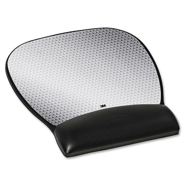 3M Gel Mouse Pad - 0.75" (19.05 mm) Height x 8.75" (222.25 mm) Width x 9.75" (247.65 mm) Depth - Black - Gel - 1