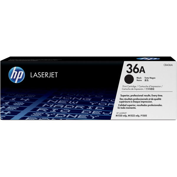 HP 36A (CB436A) Original Standard Yield Laser Toner Cartridge - Single Pack - Black - 1 Each - 2000 Pages