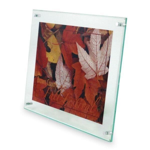 Deflecto Superior Image Beveled Edge Wall Mount Sign Holder - 11" (279.40 mm) Height x 8.50" (215.90 mm) Width - Green Tint - 1 Each