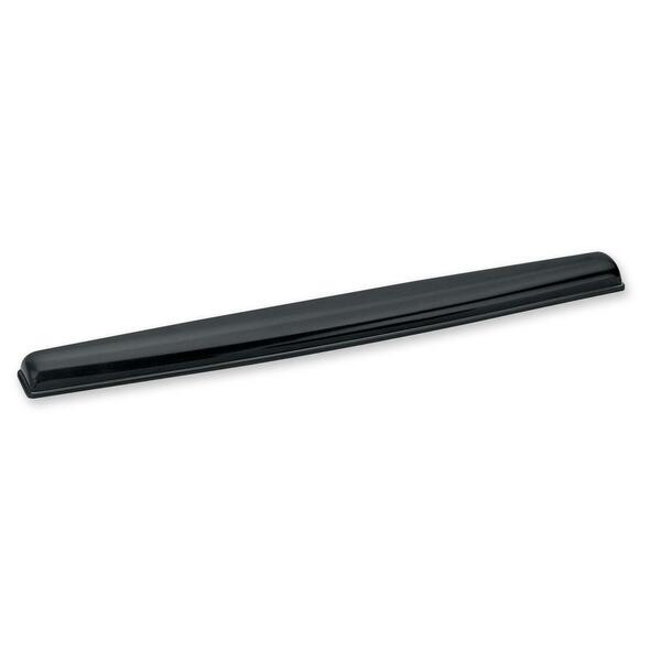 Fellowes Crystals&trade; Gel Keyboard Wrist Support Black - 0.63" (16 mm) Height x 2.31" (58.67 mm) Width x 18.56" (471.42 mm) Depth - Black - Gel - Stain Resistant - 1 Each