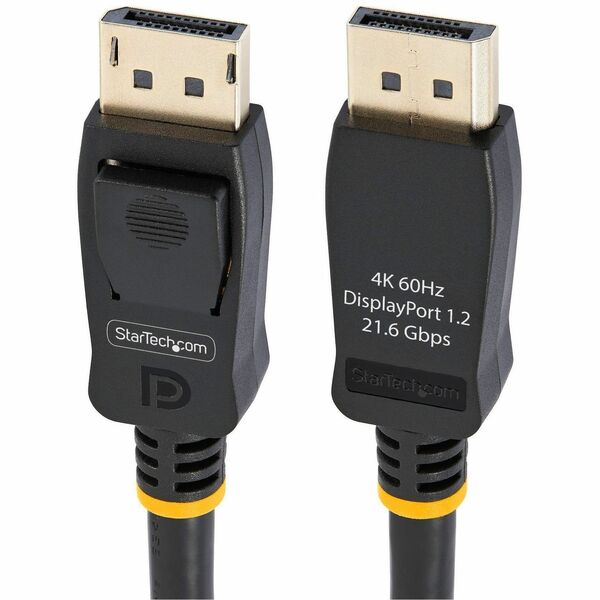 StarTech.com 6ft (2m) DisplayPort 1.2 Cable, 4K x 2K UHD VESA Certified DisplayPort Cable, DP Cable/Cord for Monitor, w/ Latches - 6ft/1.8m VESA Certified DisplayPort v1.2 cable; 4Kx2K(3840x2400 60Hz)/21.6 Gbps bandwidth/HBR2/8Ch Audio/MST - Durable PVC s