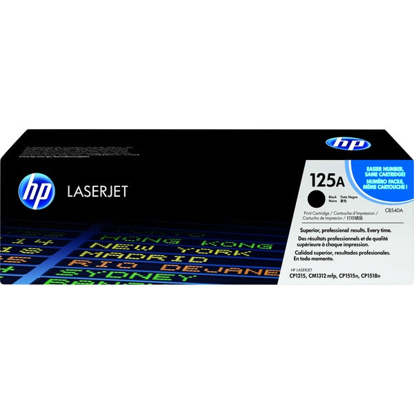 HP 125A (CB540A) Original Standard Yield Laser Toner Cartridge - Single Pack - Black - 1 Each - 2200 Pages