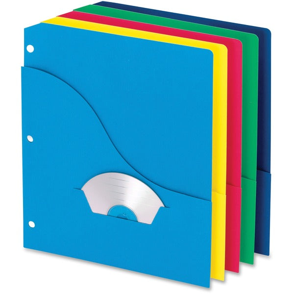 Pendaflex 32900 Letter Recycled Pocket Folder - 8 1/2" x 11" - Pressboard - Blueberry, Ice, Lemon, Lime, Strawberry - 10% Recycled - 10 / Pack