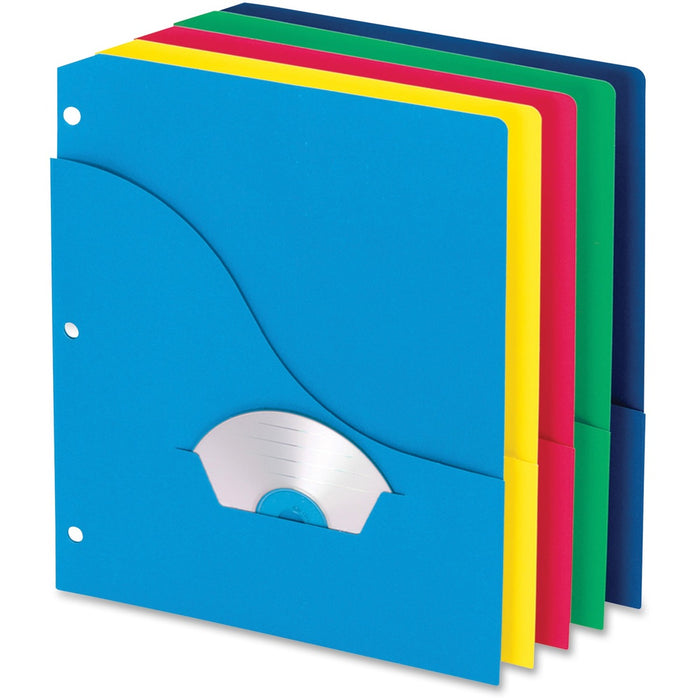 Pendaflex 32900 Letter Recycled Pocket Folder - 8 1/2" (215.90 mm) x 11" (279.40 mm) - 11 pt. (3.87 mm) - Pressboard - Blueberry, Ice, Lemon, Lime, Strawberry - Punched - 10% Recycled - 10 / Pack