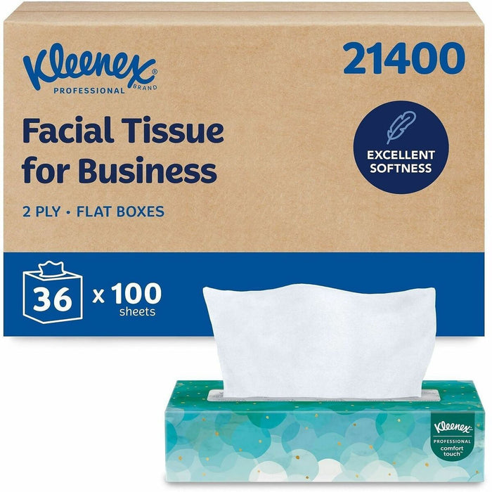 Kleenex Professional Facial Tissue for Business - 2 Ply - White - 1 Carton