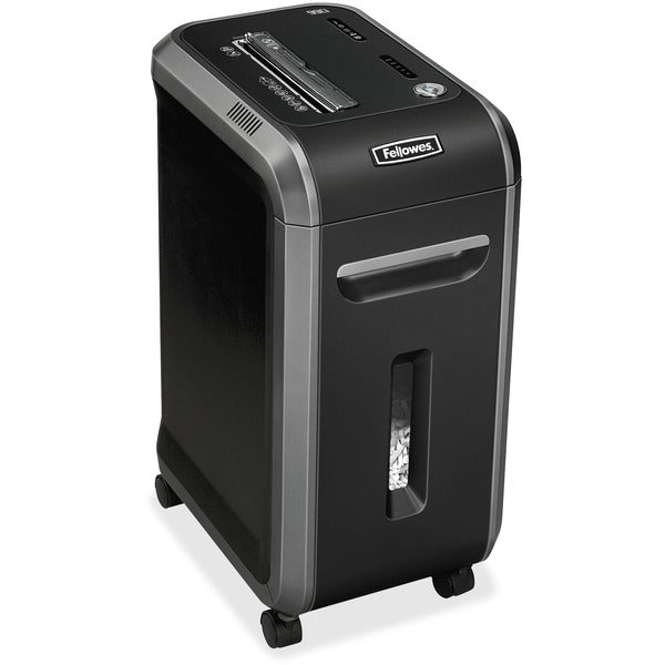 Fellowes 99Ci 100% Jam Proof Cross-Cut Shredder - Cross Cut - 17 Per Pass - for shredding Paper, Staples, Credit Card, Paper Clip, CD, DVD - 0.2" x 1.5" Shred Size - P-3 - 3.66 m/min - 30 Minute Run Time - 40 Minute Cool Down Time - 34.07 L Wastebin Capac